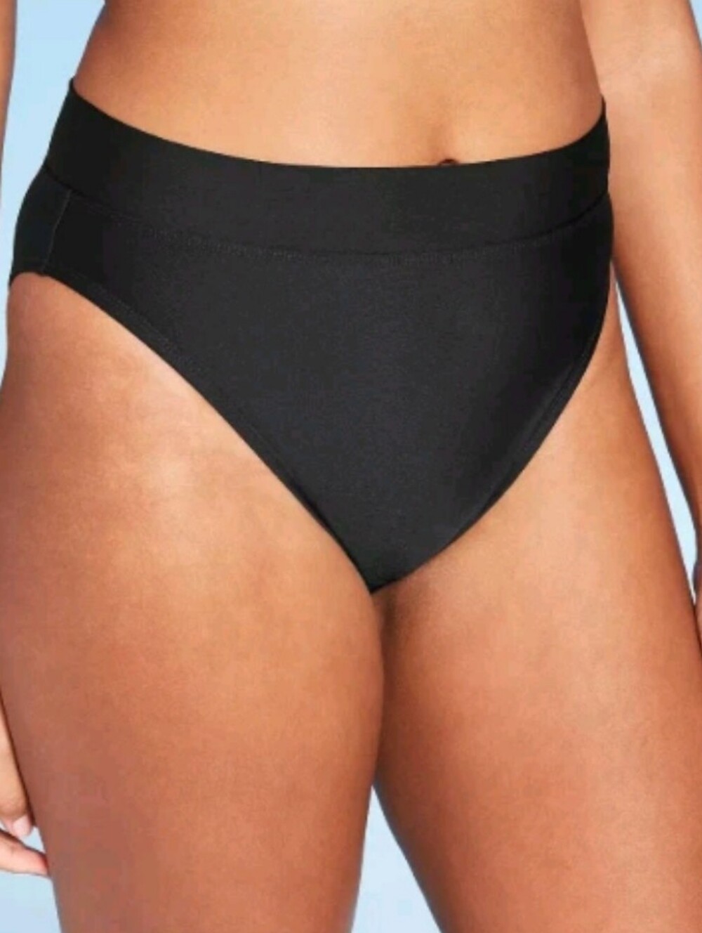 Shade & Shore High Waist Cheeky Black  Bikini Bottom